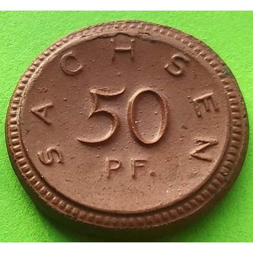 Фарфор - Нотгельд - Германия (Саксония) 50 пфеннигов 1921 г.