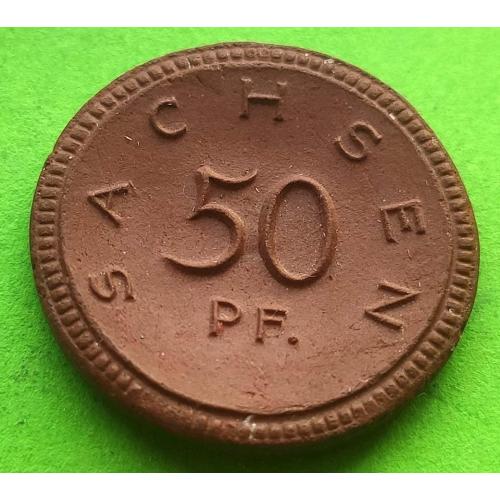 Фарфор - Нотгельд - Германия (Саксония) 50 пфеннигов 1921 г.