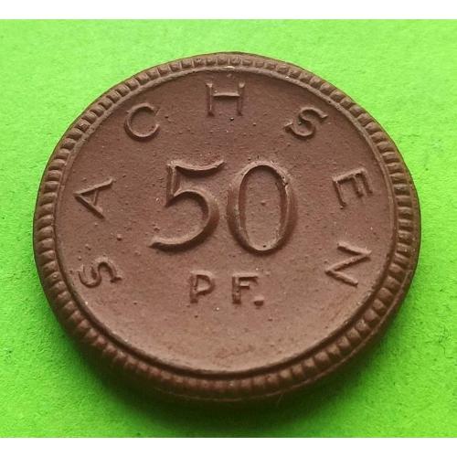 Фарфор - Нотгельд - Германия (Саксония) 50 пфеннигов 1921 г.