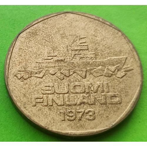 Финляндия 5 марок 1973 г. (Корабль. Ледокол Варма)