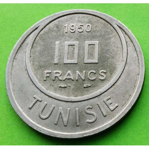 Отличное состояние - Фр. Тунис 100 франков 1950 г.
