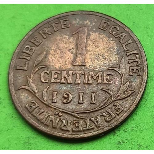Франция 1 сантим 1911 г.