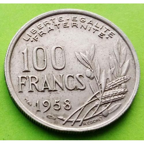 Редкий год - Франция 100 франков 1958 г.