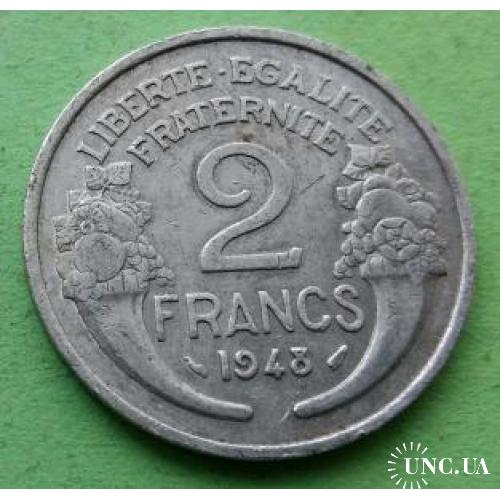 Франция 2 франка 1948 г.