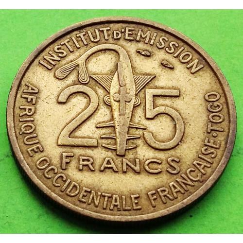 Французская Западная Африка (Того) 25 франков 1957 г. - хорошее состояние