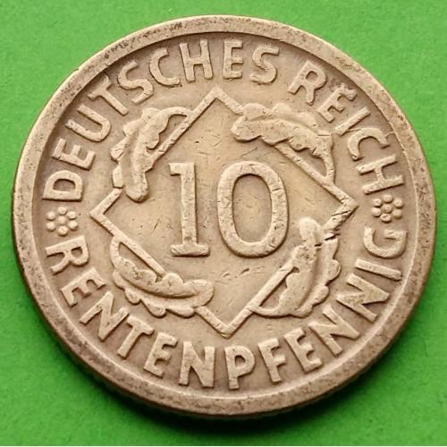 Германия 10 рентенпфеннигов 1924 г. (D)