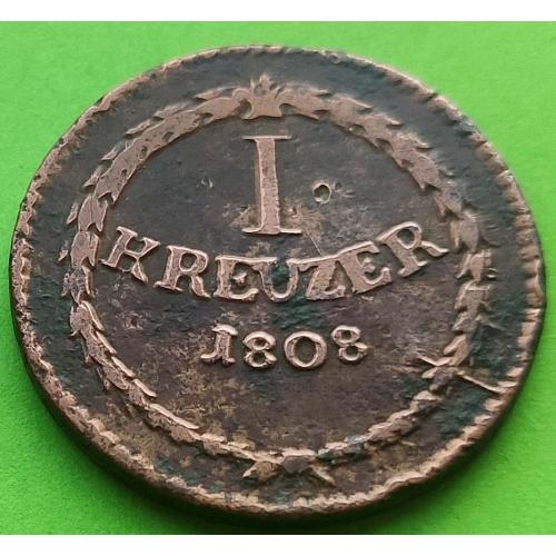 Германия (Баден) 1 крейцер 1808 г.