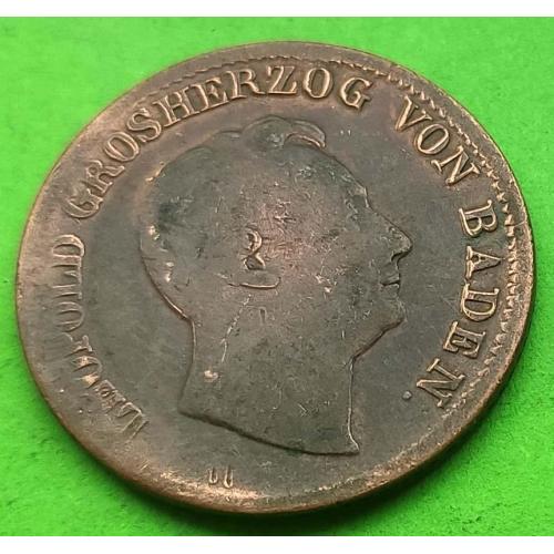 Германия (Баден) 1 крейцер 1852 г.