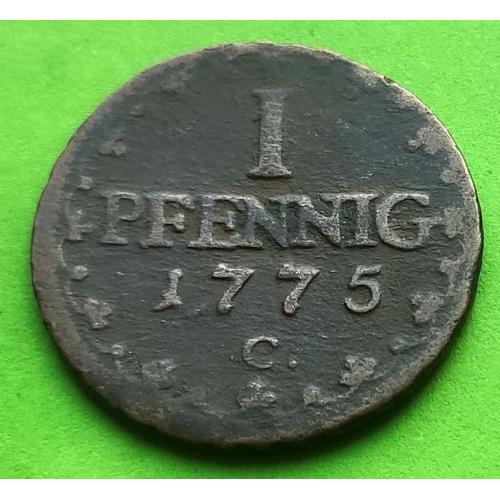 Германия (Саксония ) 1 пфенниг 1775 г.
