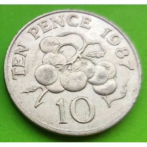 Гернси 10 пенсов 1987 г.