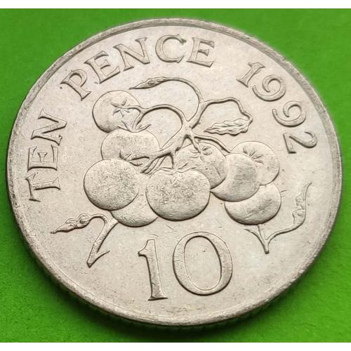 Гернси 10 пенсов 1992 г.