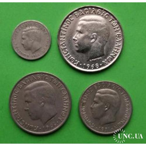 Греция четыре монеты 1960-х гг.