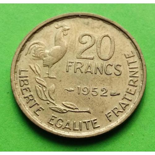 Хорошее состояние - Франция 20 франков 1952 г.