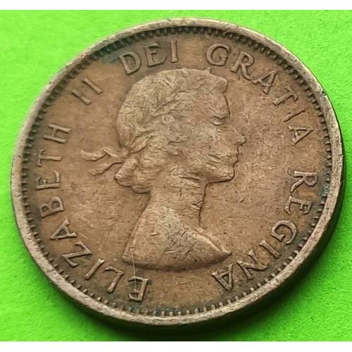 Канада 1 цент 1957 г. (первый портрет)