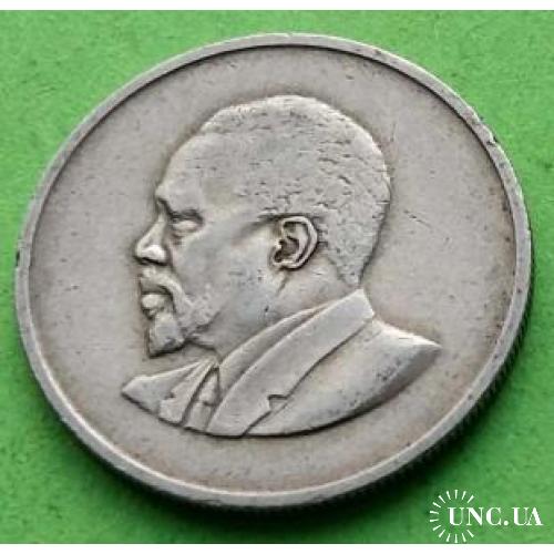 Кения 50 центов 1968 г. - без надписи вокруг портрета