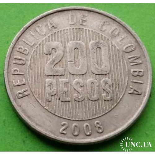 Колумбия 200 песо 2008 г.