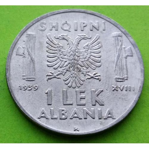 Красивая - Албания 1 лек 1939 г.
