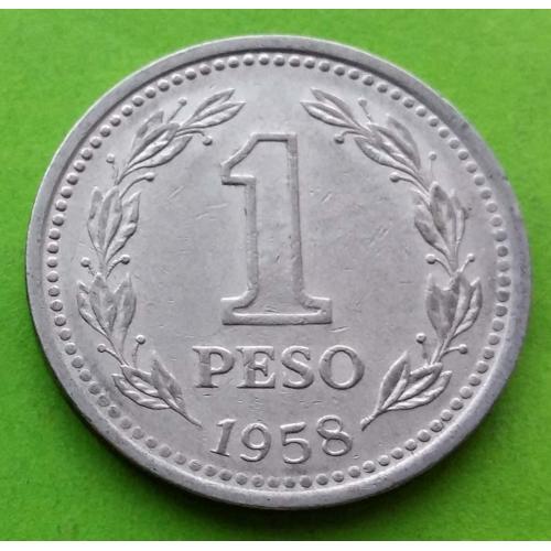 Красивая - Аргентина 1 песо 1958 г.