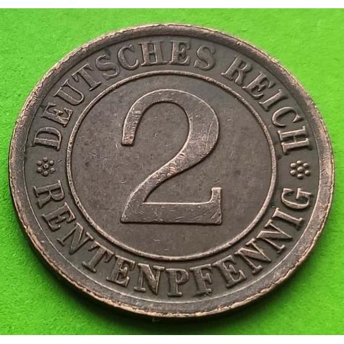 Красивая - Германия 2 рентенпфеннига 1924 г. (A)
