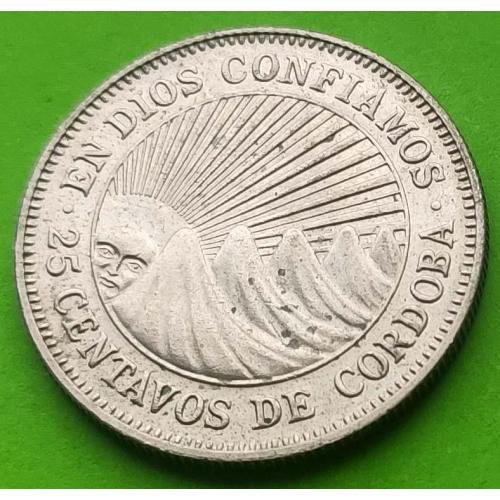 Красивая - Никарагуа 25 сентаво 1972 г.