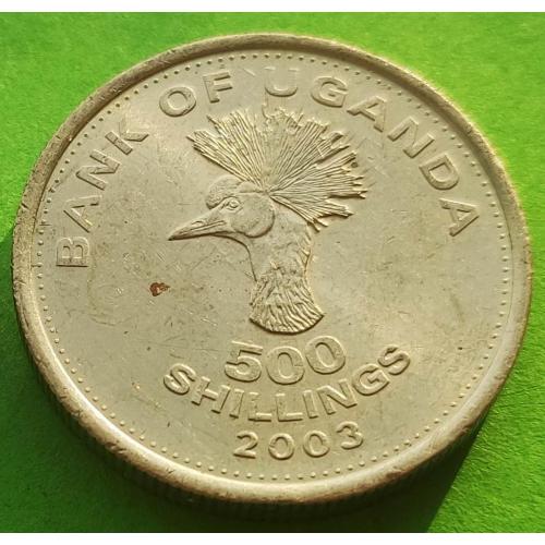 Красивая - Уганда 500 шиллингов 2003 г.