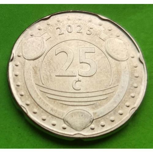 Кюрасао 25 центов 2025 г.