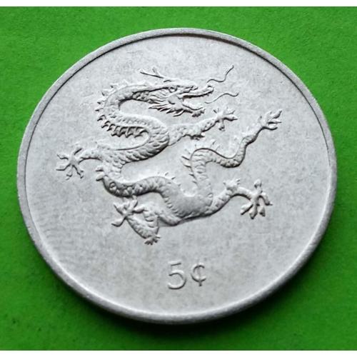 Либерия 5 центов 2000 г. (Год дракона)