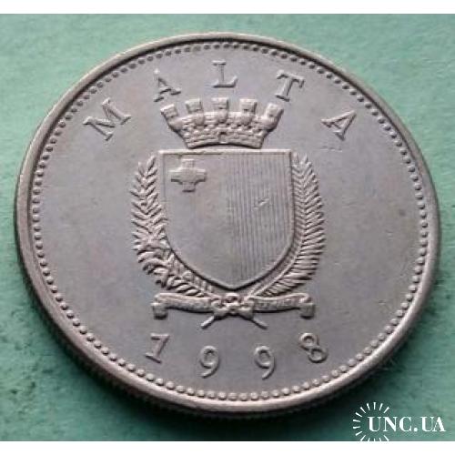 Мальта 10 центов 1998 г. (тип герба 2)