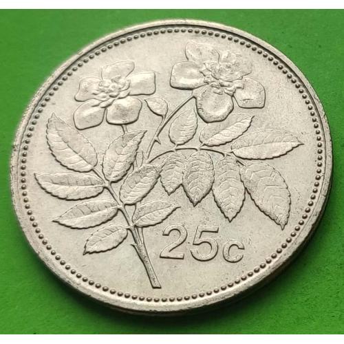 Мальта 25 центов 1998 г. (герб - щит)