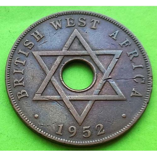Медная - Британская Западная Африка 1 пенни 1952 г.  (Георг VI - не император)