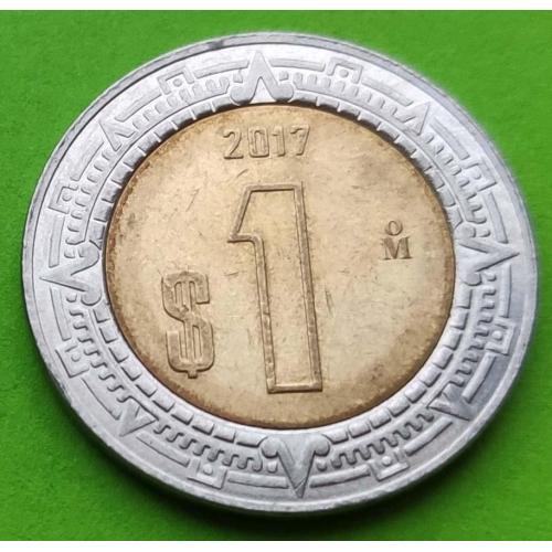 Мексика 1 песо 2017 г.