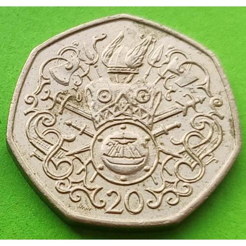 Мэн 20 пенсов 1983 г. - редкая эмиссия