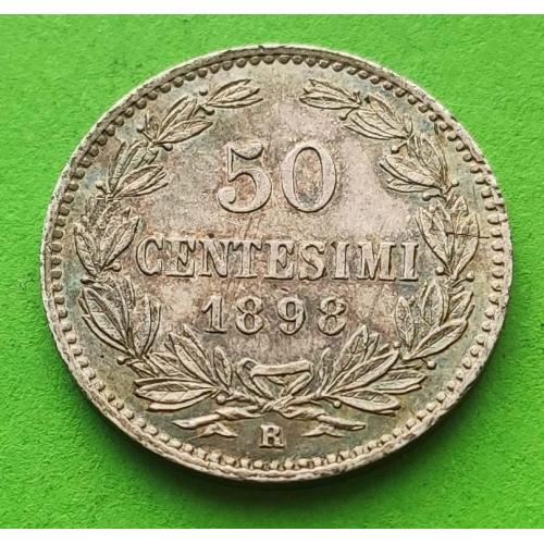 (МИЛ-9) UNC - Сан-Марино 50 чентезимо 1898 г.