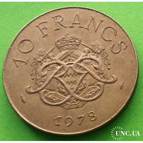 Монако 10 франков 1978 г.