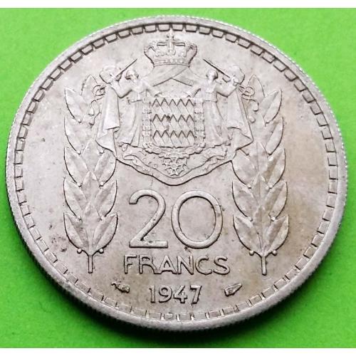 Монако 20 франков 1947 г. 