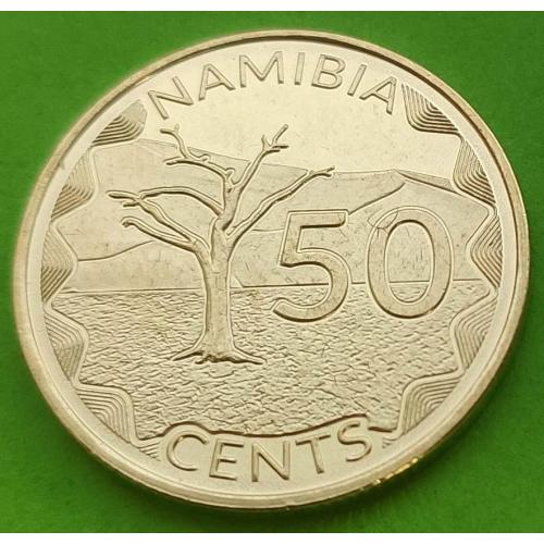 (+++) Намибия 50 центов 2025 г.