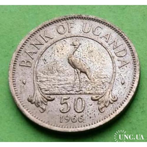 Немагнитная - Уганда 50 центов 1966 г.