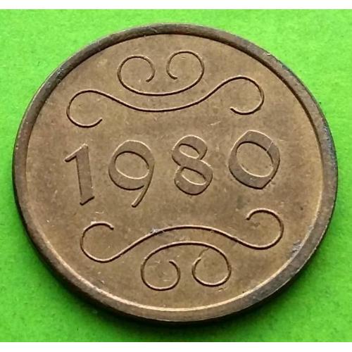 Нидерланды - жетон монетного двора из годового набора 1980 г.
