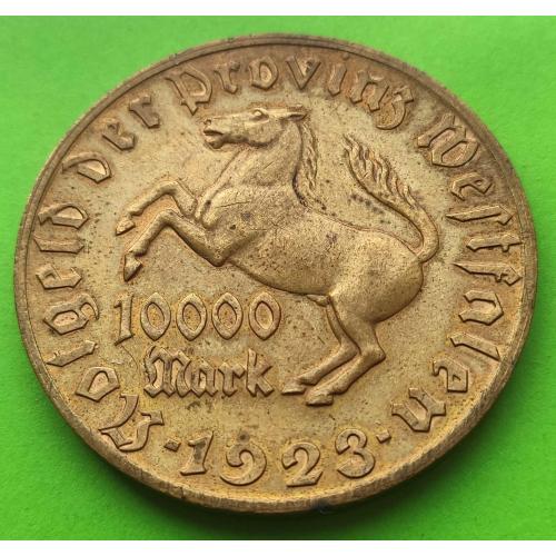 Нотгельд - Германия (Вестфалия) 10 марок 1923 г. - большая и красивая монета