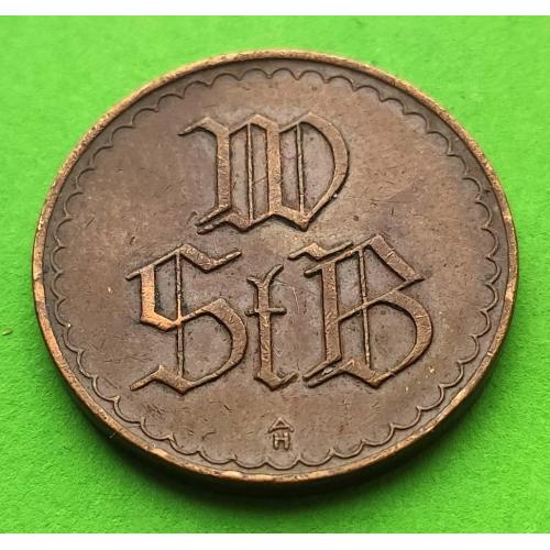 Нотгельд - редкий трамвайный жетон (оккупированная Германией Австрия, Вена) 1938 г.