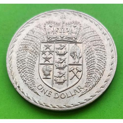 Новая Зеландия 1 доллар 1971 г. (без гуртовой надписи)