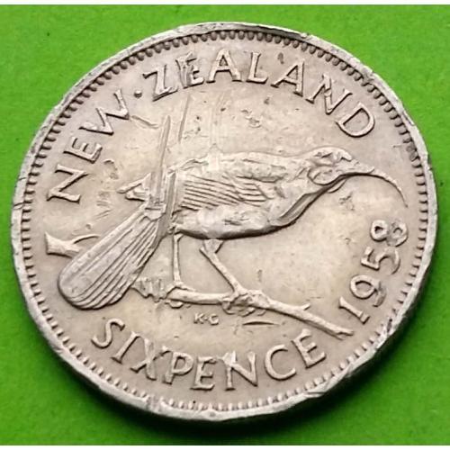Новая Зеландия 6 пенса 1958 г.