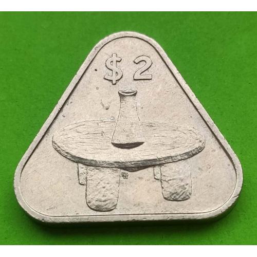 Острова Кука 2 доллара 1988 г. (второй потрет, редкая)