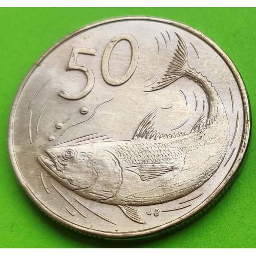Острова Кука 50 центов 1973 г. (первый портрет)