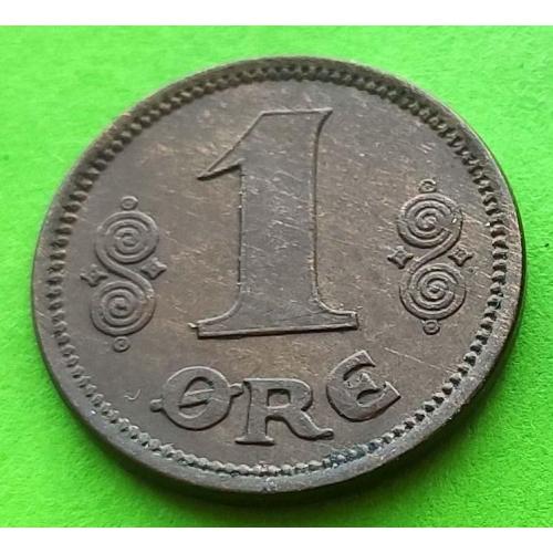 Отличное состояние - Дания 1 эре 1921 г.