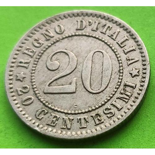 Отличное состояние - Италия 20 чентезимо 1894 г.