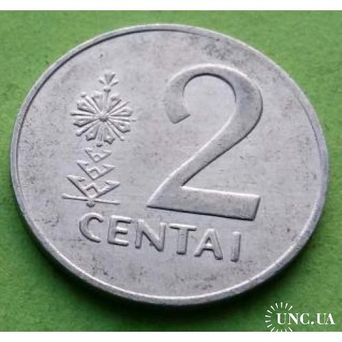Отличное состояние - Литва 2 цента 1991 г.