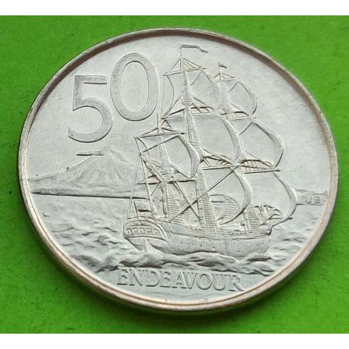 Отличное состояние - Новая Зеландия 50 центов 2006 г. - корабль