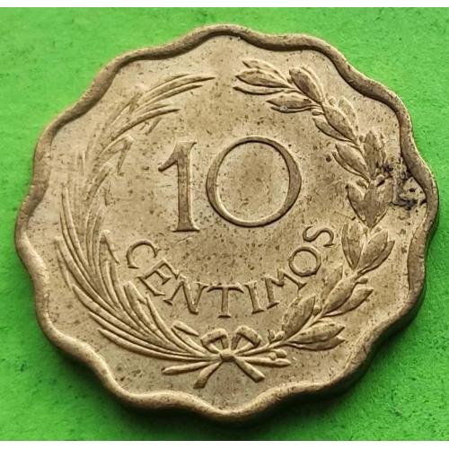 Парагвай 10 сентимо 1953 г.
