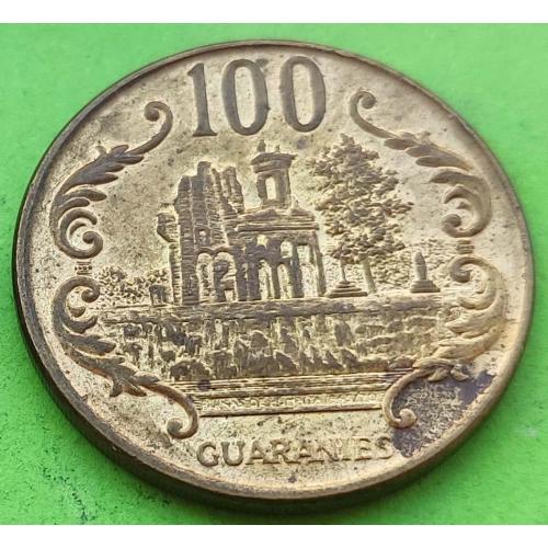 Парагвай 100 гуарани 2004 г. (желтый металл) 